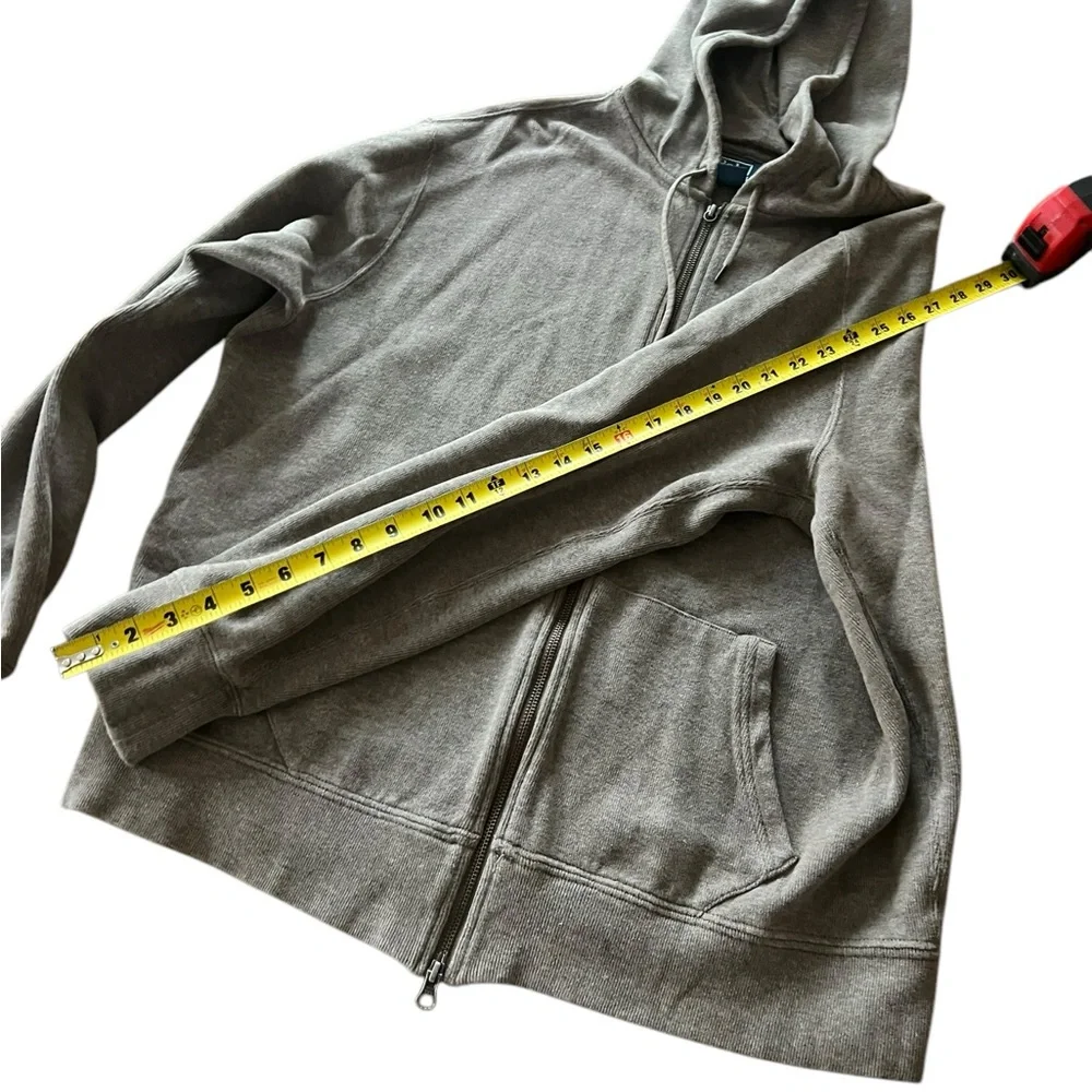 VTG‎ Ralph Lauren polo hooded jacket XL full zip brown 100% cotton knit sweater